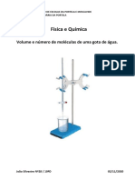 Relatório Sobre o Volume e Número de Moléculas de Uma Gota de Água