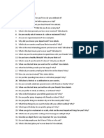 Speaking Questions All Levels Donusturuldu PDF