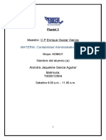 Maestro: C.P Enrique Guizar García: MATERIA: Contabilidad Administrativa