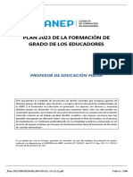 Plan 2023 de La Formacin de Grado de Educadores - Profesorado PDF