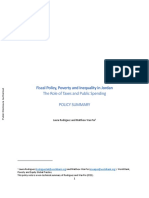 Fiscal Policy Poverty and Inequality in Jordan The Role of Taxes and Public Spending Policy Summary