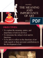 The Meaning and Importance of Art