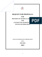 Request For Proposals: Provision of Technical Services FOR Aviation Fuel Handling and Into-Plane Operations