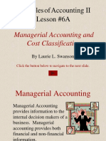 001 COST CLASSIFICATIONS Managerial Accounting