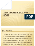 Sbu (Stratgic Business Unit)