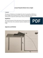 Part I: Downward Projectile Motion From A Height