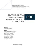 Relatório de Geotecnia 2018 Engenharia Civil