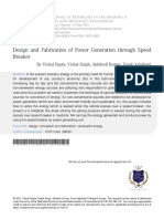 Design and Fabrication of Power Generation Through Speed Breaker