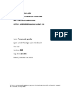 Psicologia y Cultura en La Educacion ISFDN°54. Profesorado Geografia