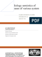 Radiology Semiotics of Diseases of Various System