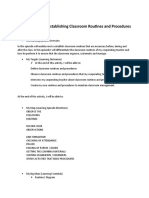 PT-LE-5-Establishing Classroom Routines and Procedures