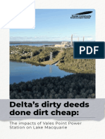 Deltas Dirt Deeds Done Dirt Cheap - Impacts of Vales Point Power Station On Lake Macquarie