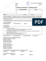 Evaluación 5° La Historia de Manú.