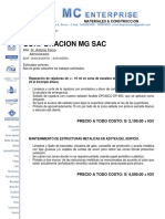 Corp Mg. Edificio Chocavento, Cotizaciones de Trabajos Solicitados, 26.11.21