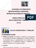 Indicaciones Metodológicas de Salud Comunitaria Familiar I - SCF I, Medicina Integral Comunitaria, MIC 2do Año