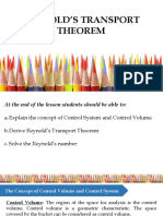 Reynolds Transport Theorem