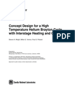 Concept Design For A High Temperature Helium Brayton Cycle With Interstage Heating and Cooling PDF