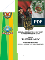 Silabo Desarrollado de Doctrina Policial