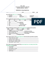 EXERCISE NO 5 Present Simple Tense