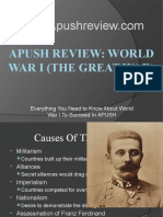 APUSH Review World War I The Great War Final