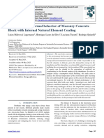 Analysis of The Thermal Behavior of Masonry Concrete Block With Internal Natural Element Coating