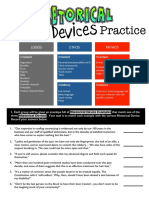 Rhetorical Devices Worksheet 1