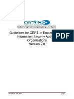 CERT-IN Auditor - Guidelines