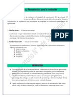 Técnicas y Herramientas para La Evaluación