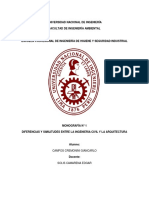 Monografia Diferencias y Similitudes Entre La Ingenieria Civil y La Arquitectura