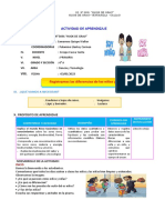 SESION CT. Registramos Las Diferencias de Los Niños y Niñas.