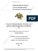 Analisis de Sostenibilidad Ambiental Comparado Con La Huella Hidrica Del Concentrado de Cobre 2014-2015 en La Minera Catalina Huanca