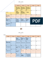 Monthly Production Schedule