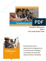 Comunicación para El Desarrollo - Clase 2