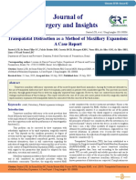 Journal of Surgery and Insights: Transpalatal Distraction As A Method of Maxillary Expansion: A Case Report