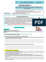 Ficha de Laboratorio 1° CyT - Indaga II Parte - La Célula