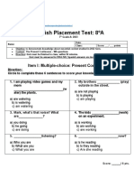 Placement Test 8th - 2023