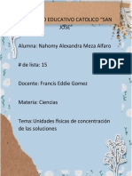 Unidades Físicas de Concentración de Las Soluciones