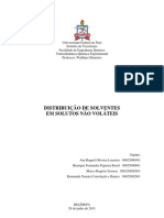 Distribuição de Solventes em Solutos Não Voláteis