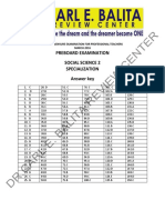 PB2 SOCIAL Science Majorship 2016 Key