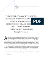 The Cooperation of Well-Known Architects, Architecture Students and Local Communities in The Process of Architectural Creation in Different Cultural Environments. Examples From Asia