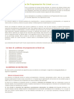 3-3 - Tipos de Problemas de Programación No Lineal