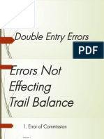 Double Entry Errors