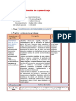 Sesión de Aprendizaje Comprencin de Textos en Quechua