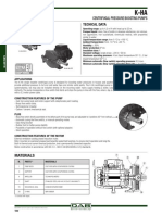 Centrifugal Pressure Boosting Pumps: Techical Data