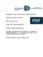 Concepto Doctrinal de Sociedad Mercantil y La Clasificación Legal de Las Sociedades Mercantiles en México