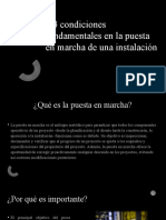 2.4 Condiciones Fundamentales en La Puesta en Marcha de Una Instalación