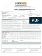 Application For Electronic Clearance Service (Ecs)