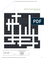 Imprimir Crucigrama - Métodos de Separación de Mezclas (3º - Educación Secundaria - Química)