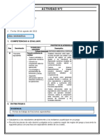 4° Grado - Actividad Del Dia 09 de Agosto