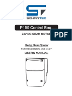 Schartec P190 Control Box English